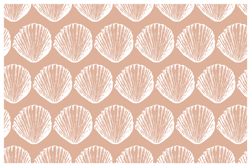 Tischset textur muschelmotiv muster - TenStickers