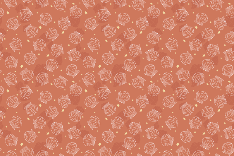 Tischset textur muschelmotiv tischdecke - TenStickers