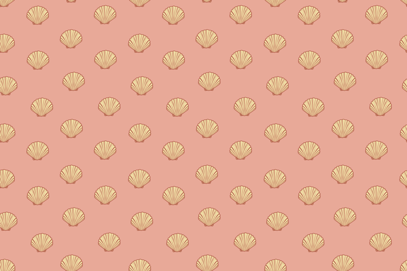 Tischset Muscheln Simetrische muschel - TenStickers