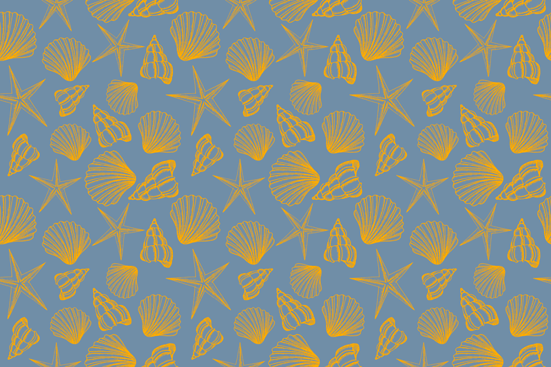 Tischset textur muschel-muster teller - TenStickers