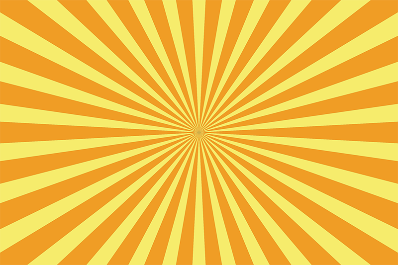 Tischset text mit kräftigem sonnenstrahlenmuster - TenStickers