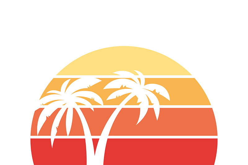 Tischsets originell tropische dämmerungslandschaft - TenStickers