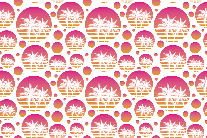 Tischsets originell mit tropischen palmmotiven - TenStickers