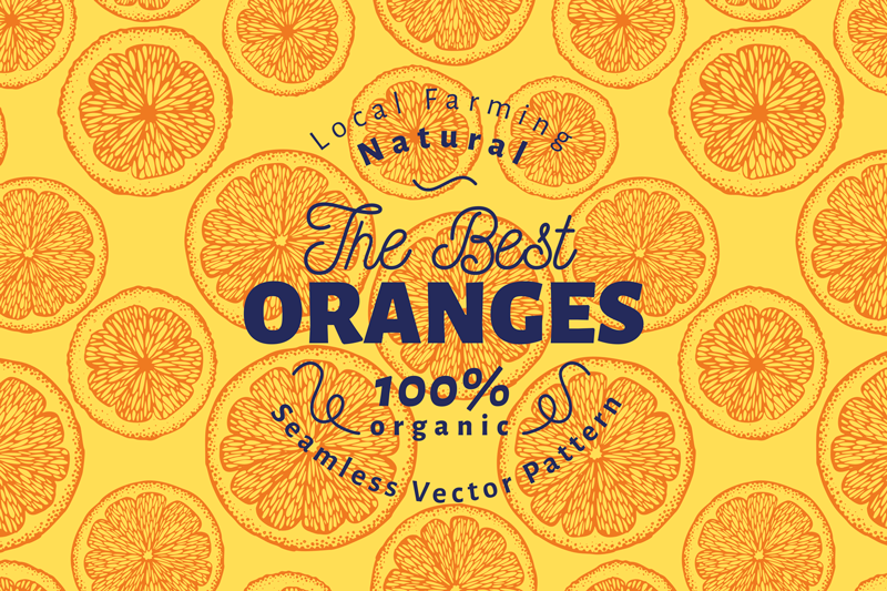 Tischsets originell mit organischem orangenmuster - TenStickers