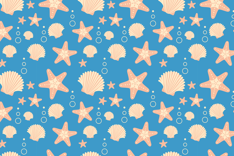 Tischsets originell mit maritimen muschelmustern - TenStickers