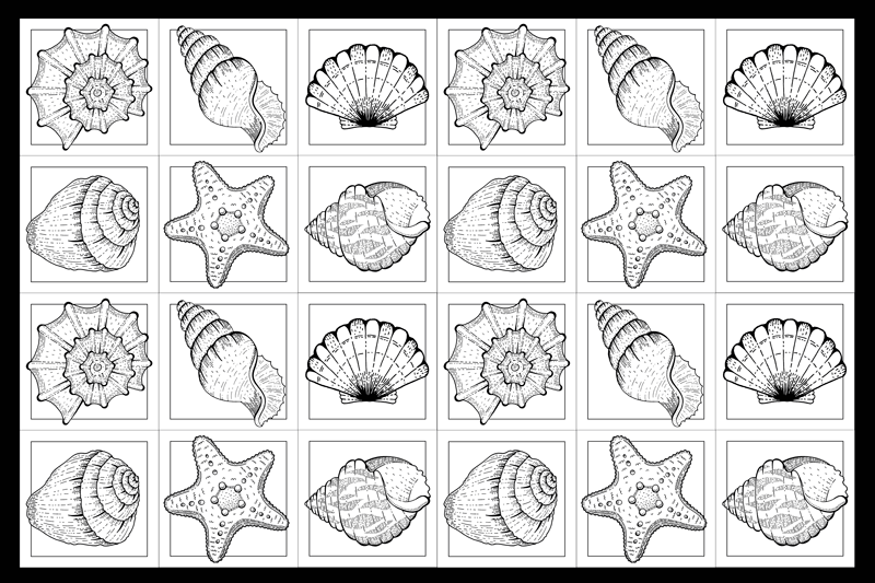 Tischsets originell muschelmuster design - TenStickers