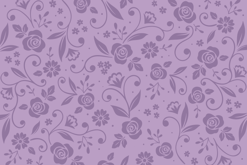 Tischset textur mit floralem violettem muster - TenStickers