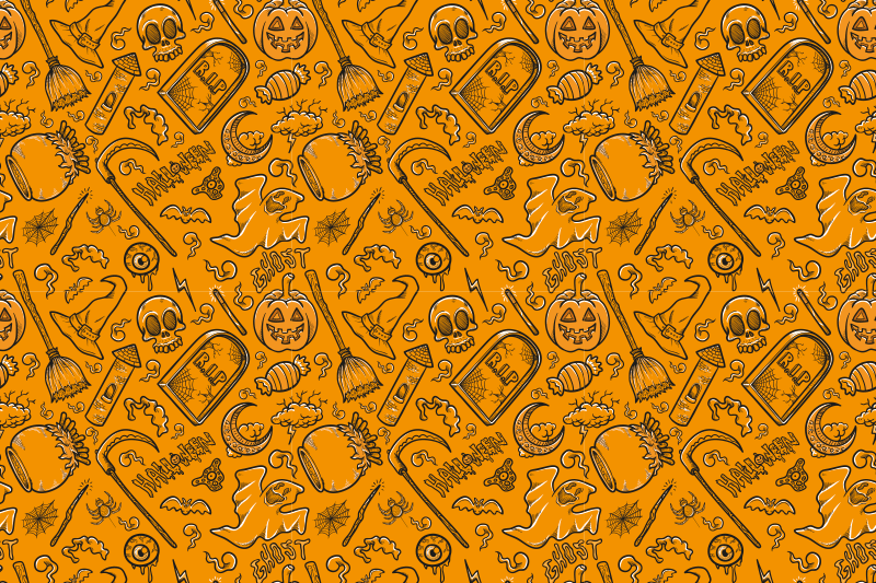 Tischset halloween mit gruseligen motiven - TenStickers