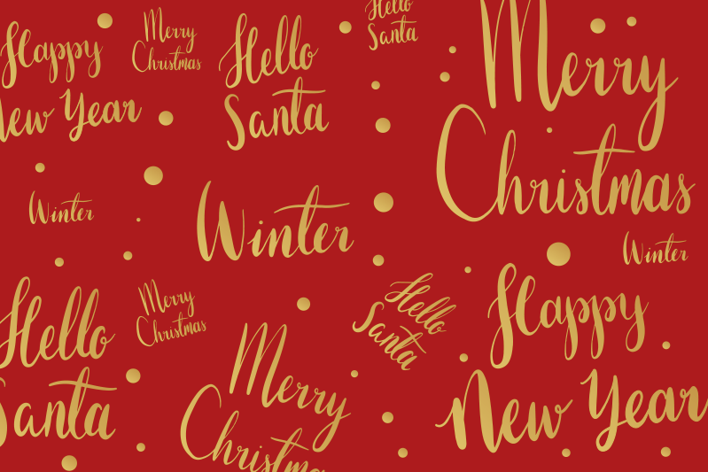 Tischset weihnachten mit festlichen grußmustern - TenStickers
