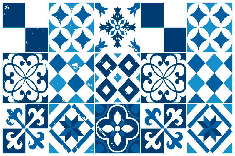 Tischset textur mit geometrischem mustertile - TenStickers