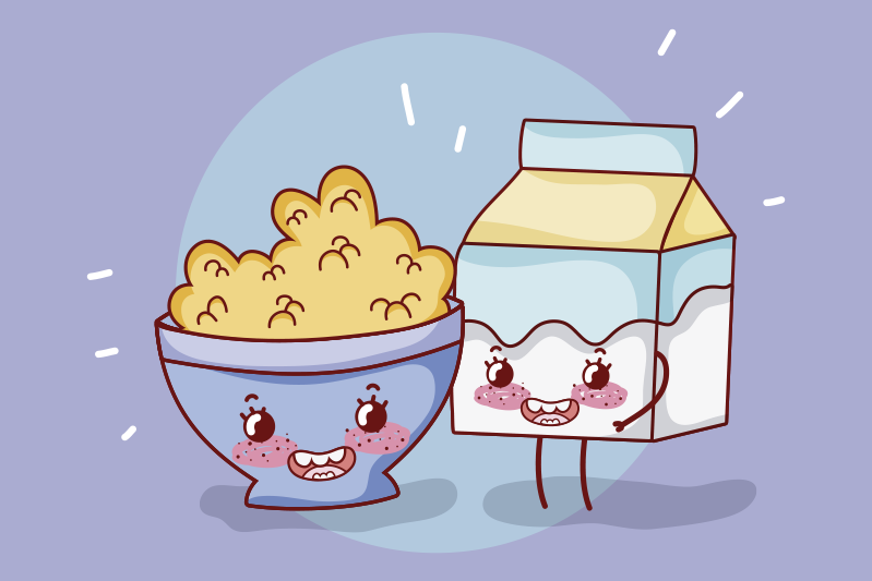 Tischset kinder glückliche snack begleiter - TenStickers