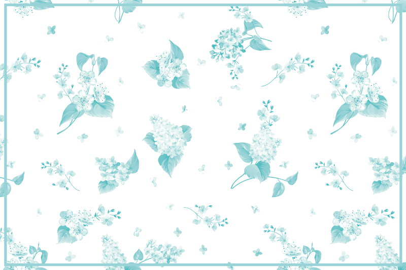 Tischset modern mit floralem muster - TenStickers