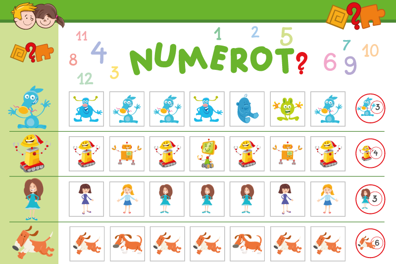 Tischset kinder buntes lernspielbrett - TenStickers