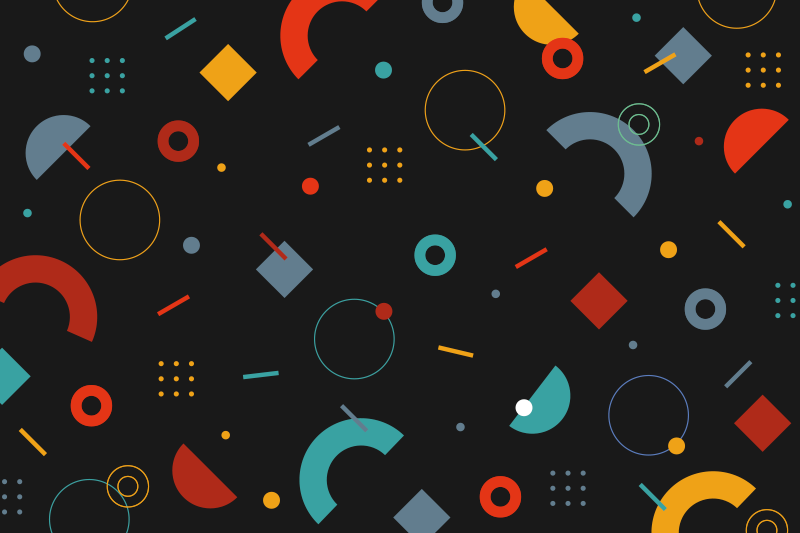 Tischset modern mit geometrischem bunten muster - TenStickers