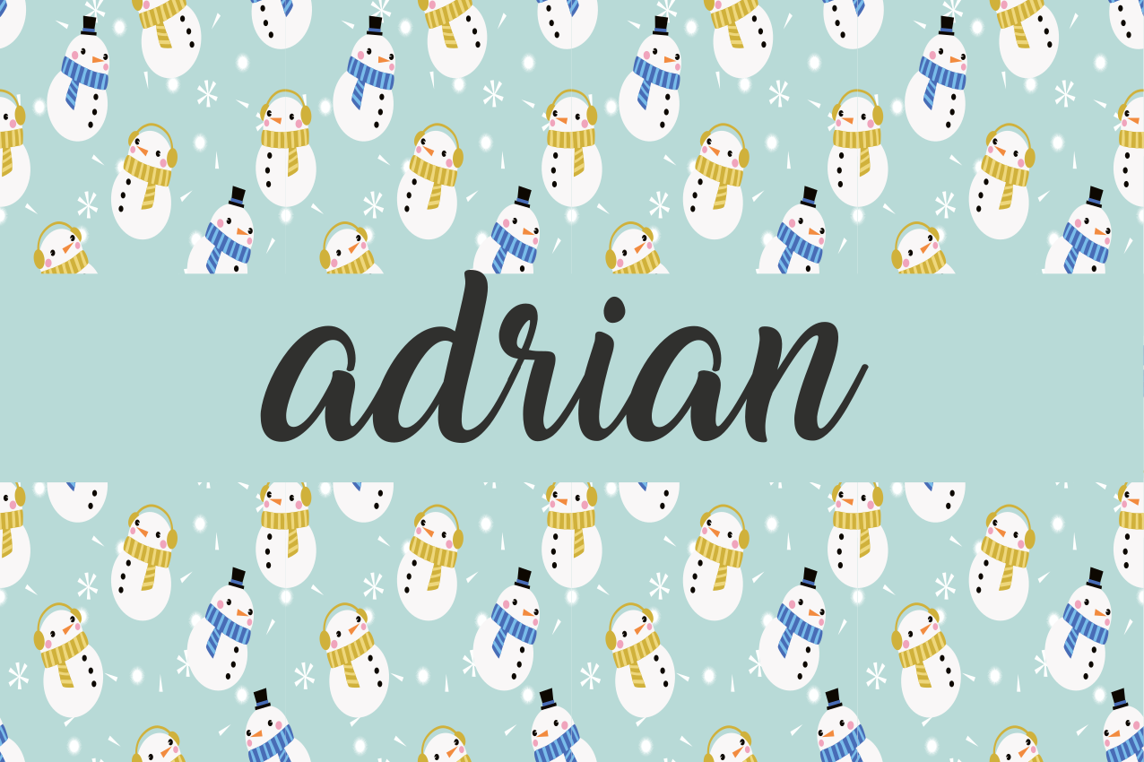 Tischset weihnachten mit personalisiertem schneemann - TenStickers