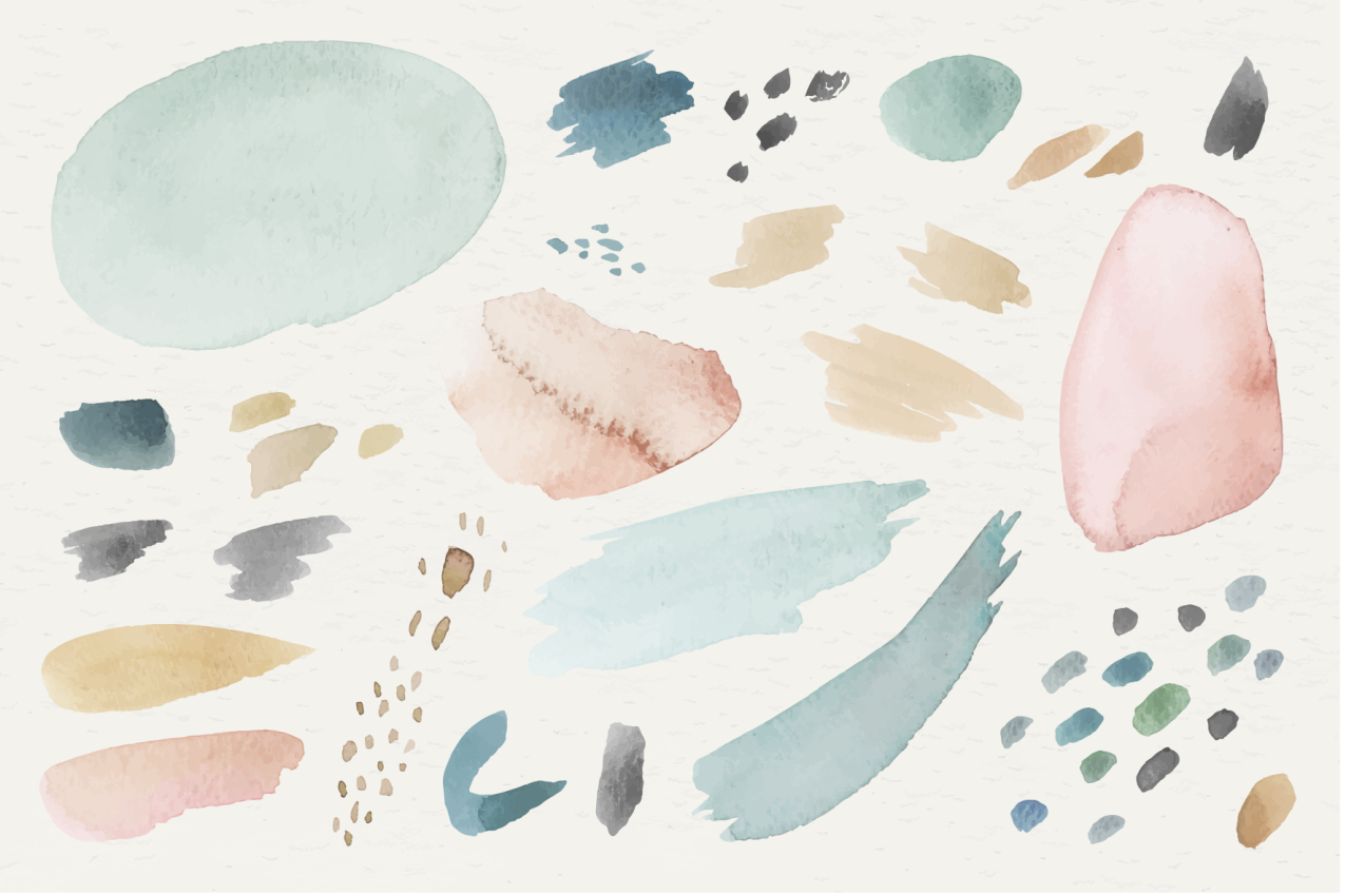 Tischset textur sanfte aquarellformen - TenStickers