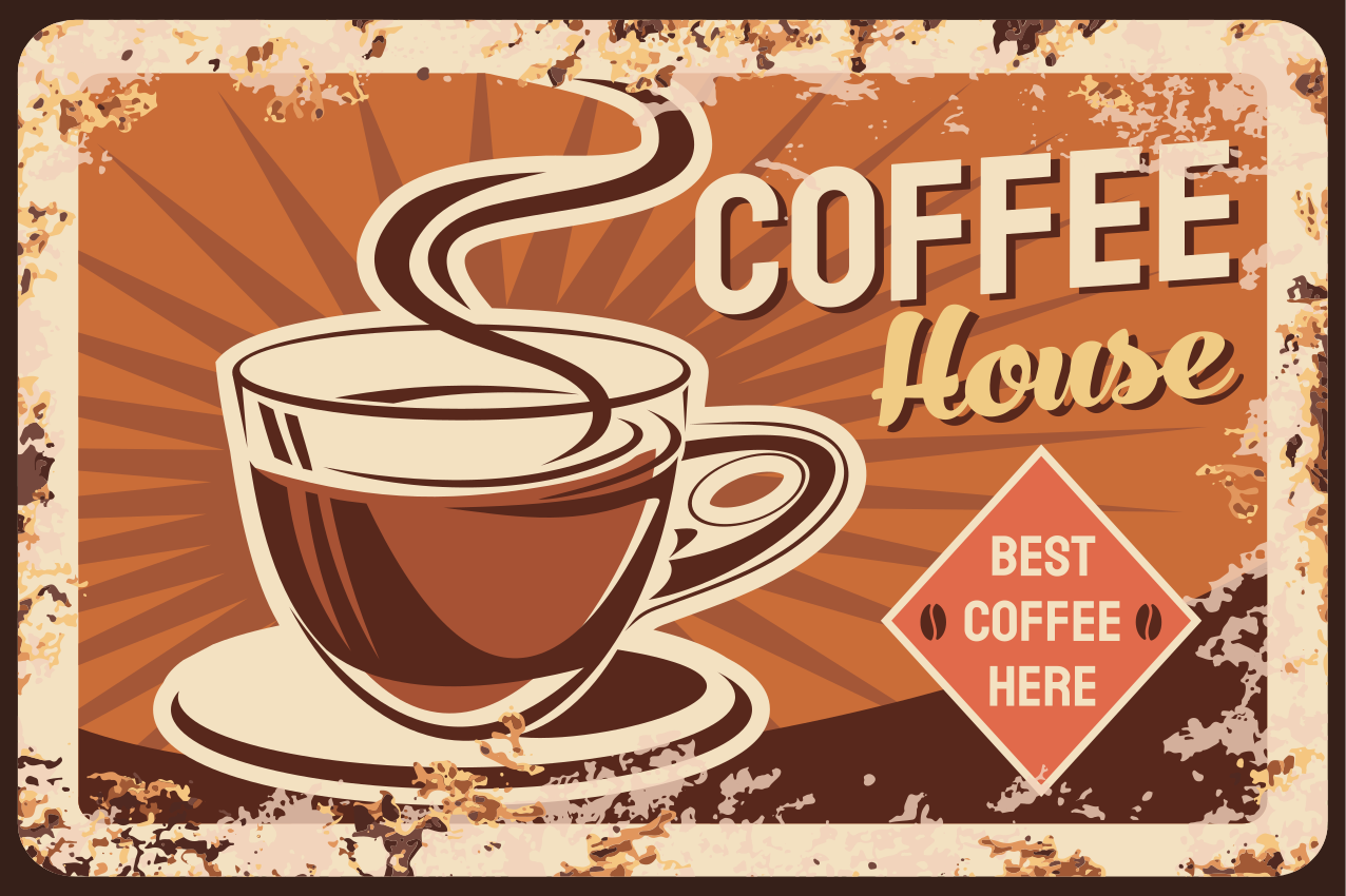 Tischset text kaffeehaus zitat - TenStickers