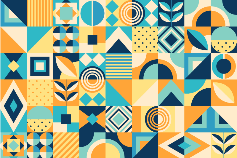 Tischset modern mit geometrischem musterspiel - TenStickers