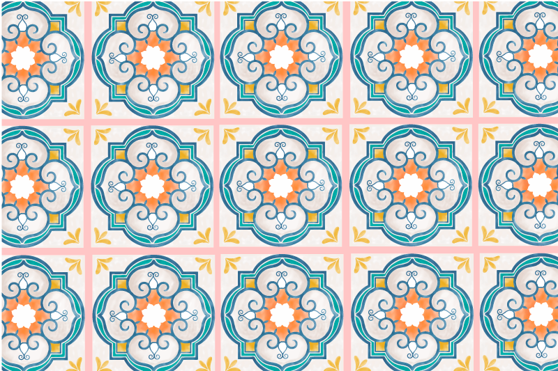 Tischsets originell mit lebhaftem botanischen motiv - TenStickers