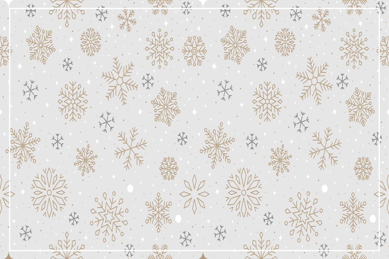 Tischset weihnachten schneeflockenmuster tischdeko - TenStickers