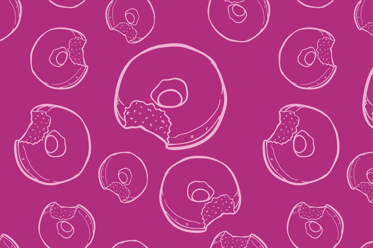 Tischsets originell im bunten donut-muster - TenStickers