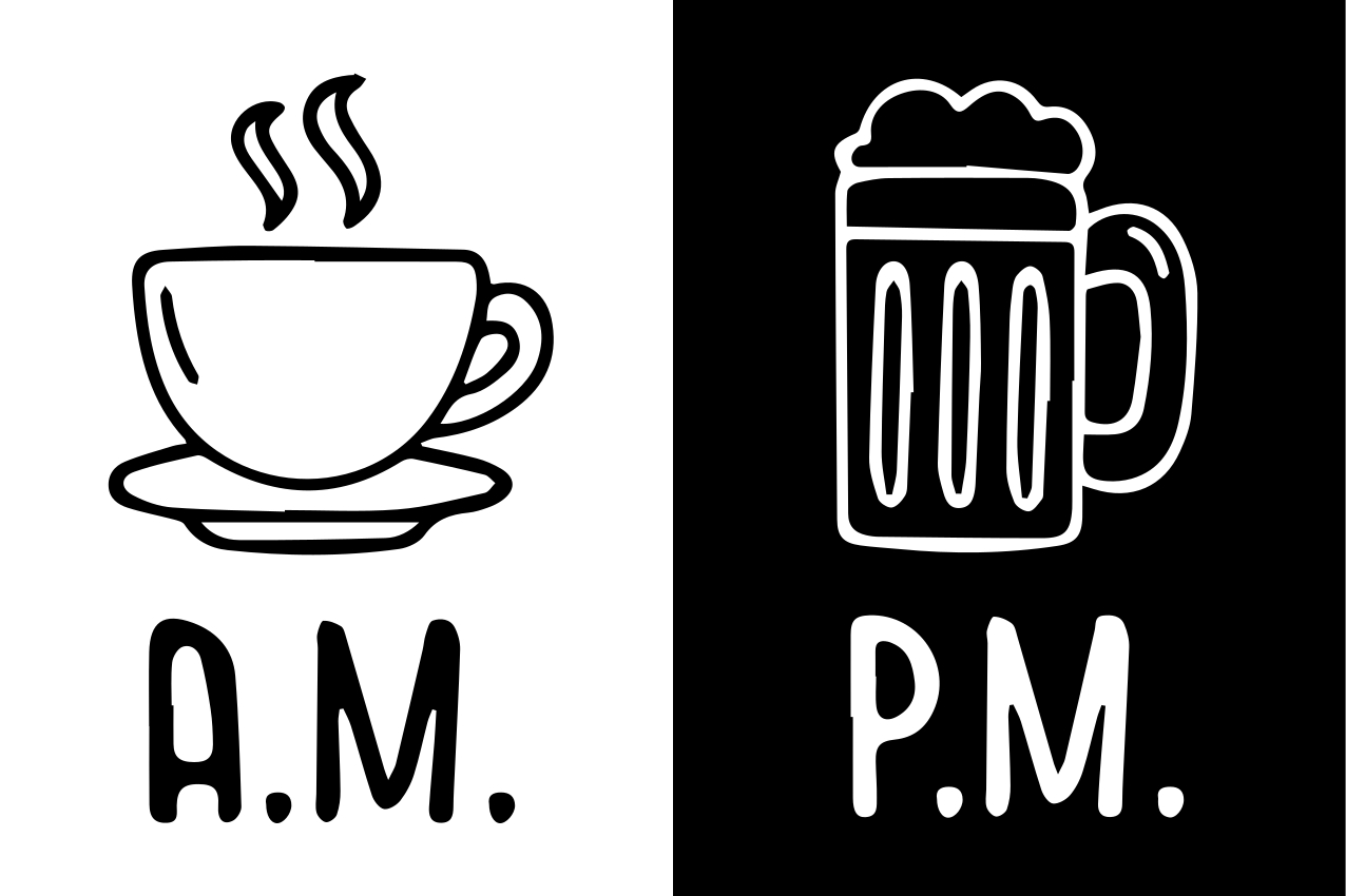 Tischset text kaffee bier kontrast - TenStickers