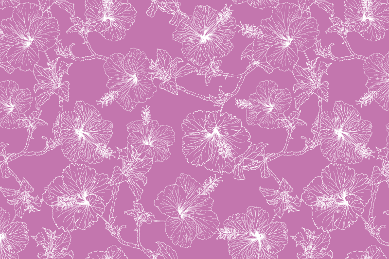 Tischsets originell mit floralem umrissmuster - TenStickers