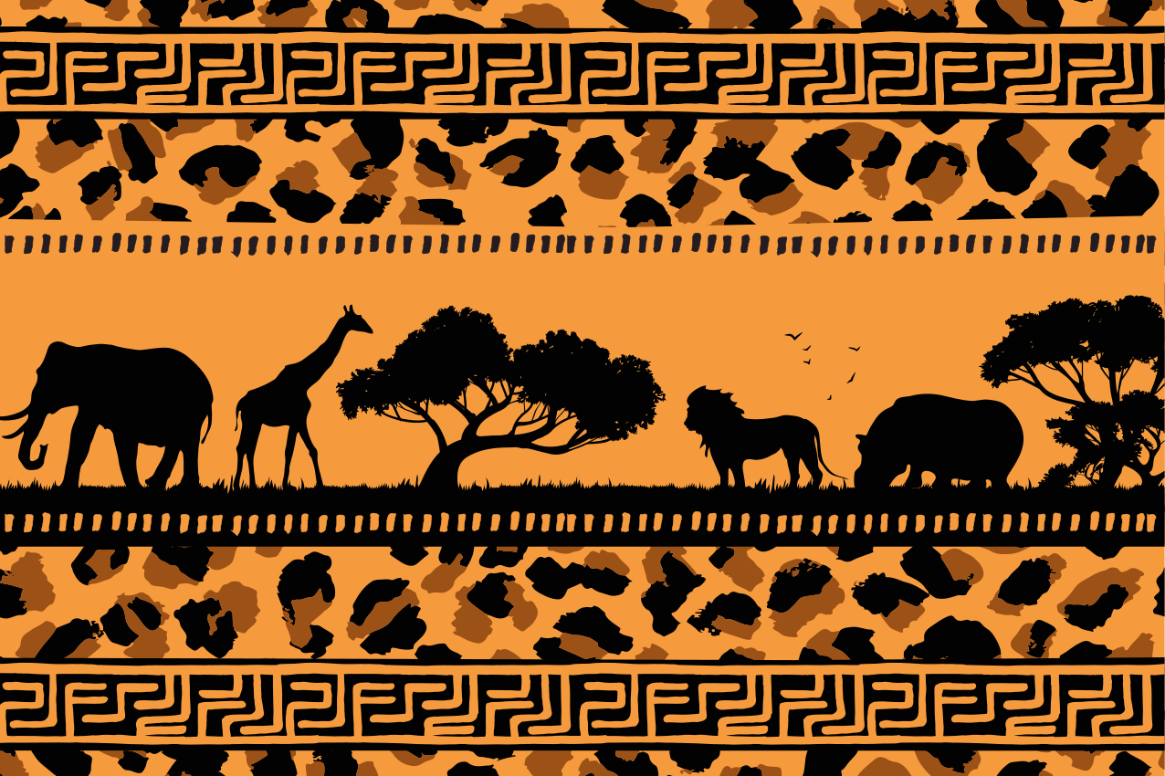 Tischsets originell im tier-silhouetten-design - TenStickers