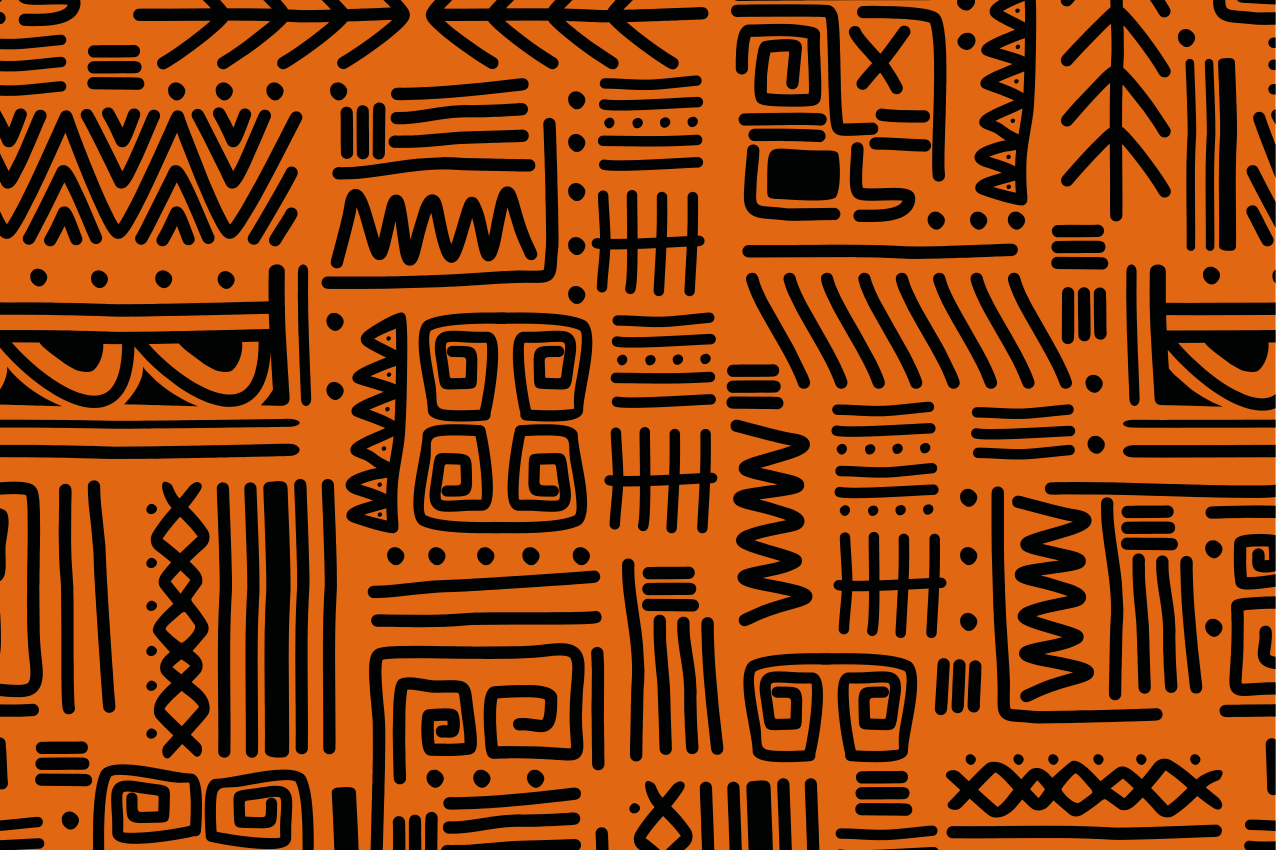 Tischset textur abstraktes schwarzes muster - TenStickers