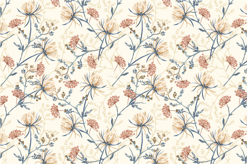 Tischsets originell mit floralen motiven - TenStickers