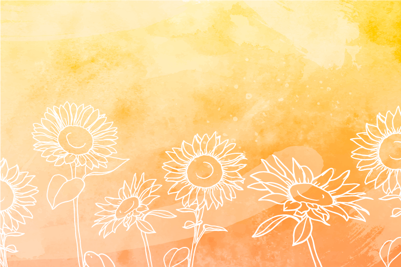 Tischsets originell sonnenblumen umrissmuster - TenStickers