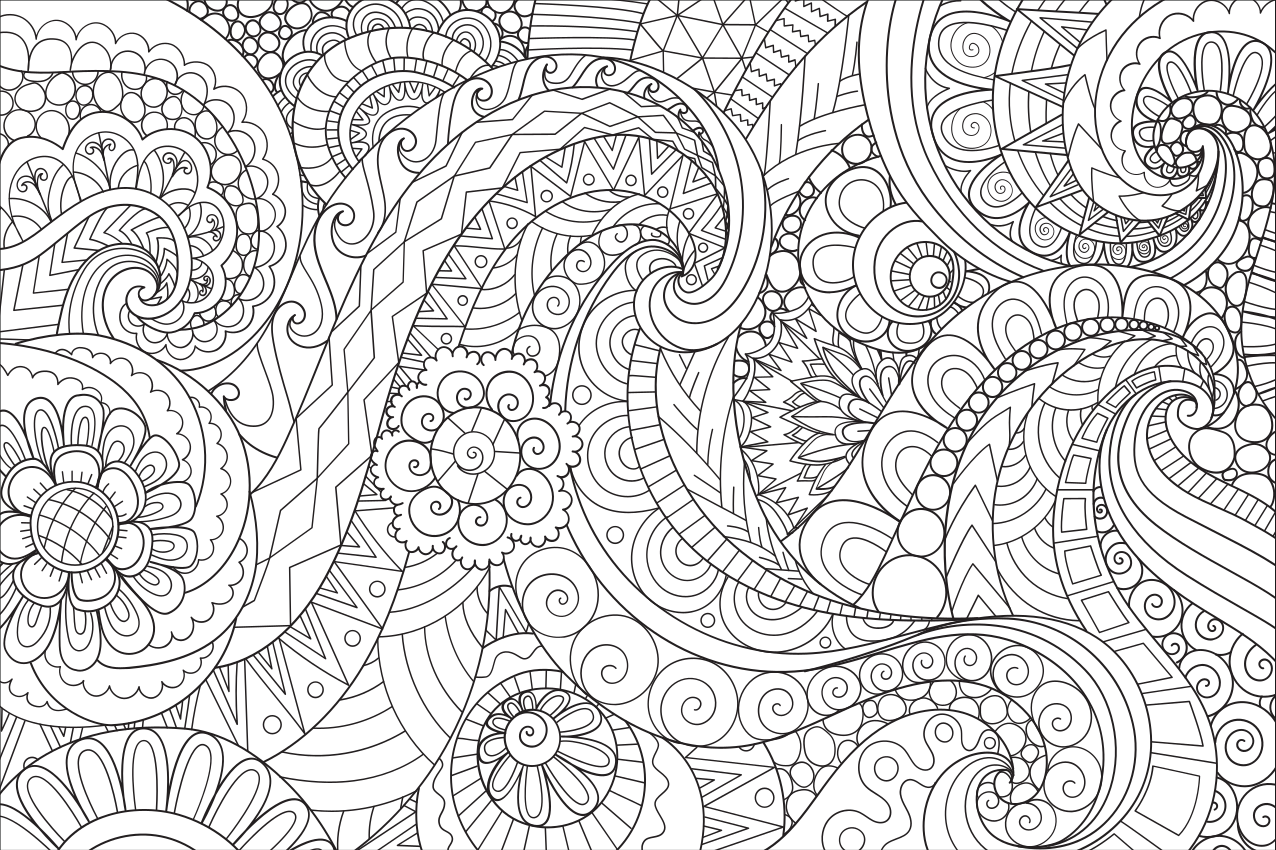 Tischset textur mit filigranen linienmustern - TenStickers