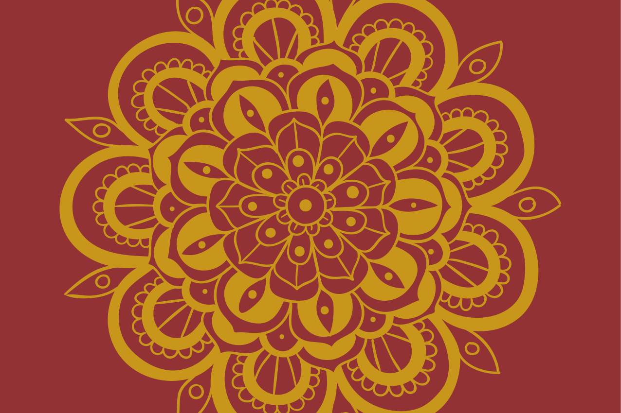 Tischsets originell mit aufwendigem blumenmuster - TenStickers