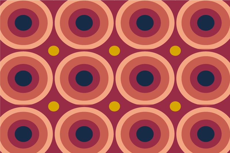 Tischsets originell mit geometrischem kreismuster - TenStickers