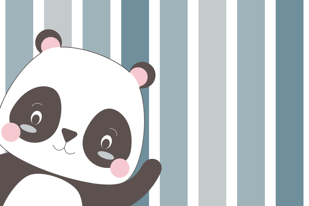 Tischset kinder im panda-design - TenStickers