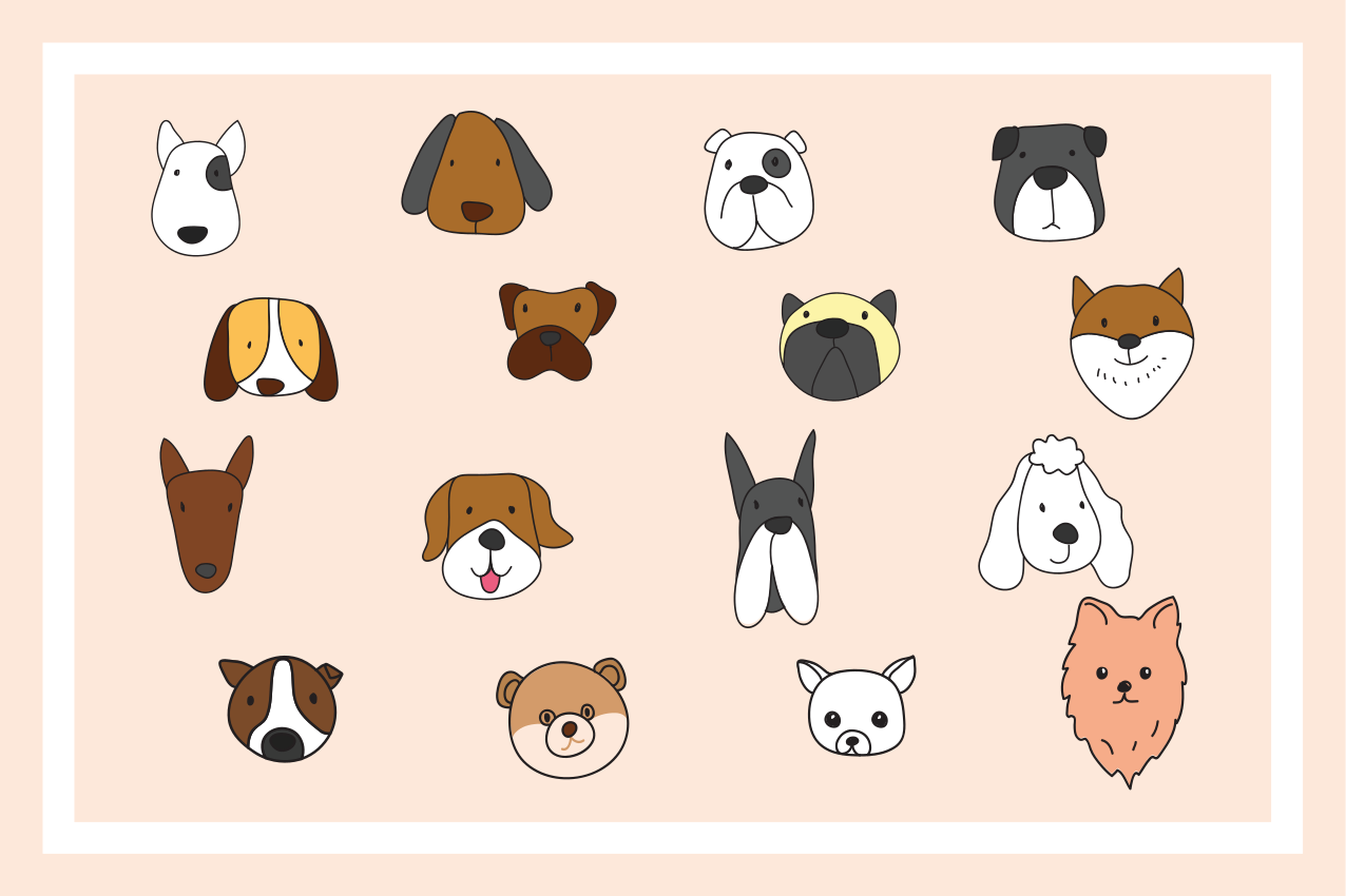 Tischset kinder tiergesichter kollektion - TenStickers
