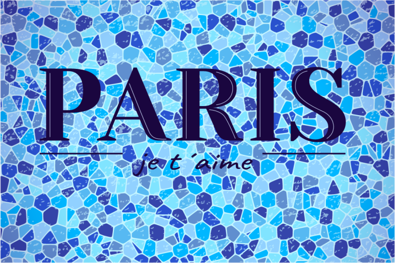 Tischset text paris liebeszitat - TenStickers