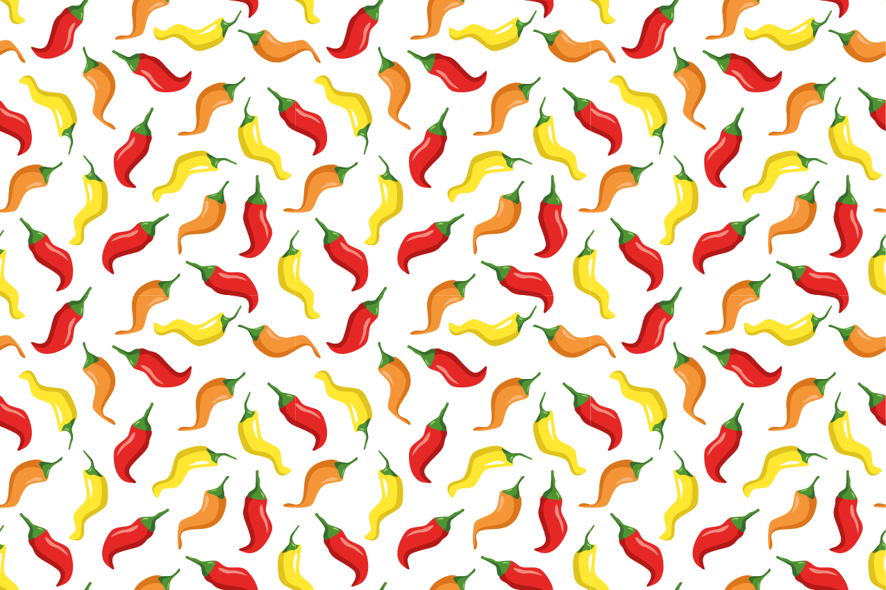 Tischsets originell bunte chili-paprika - TenStickers