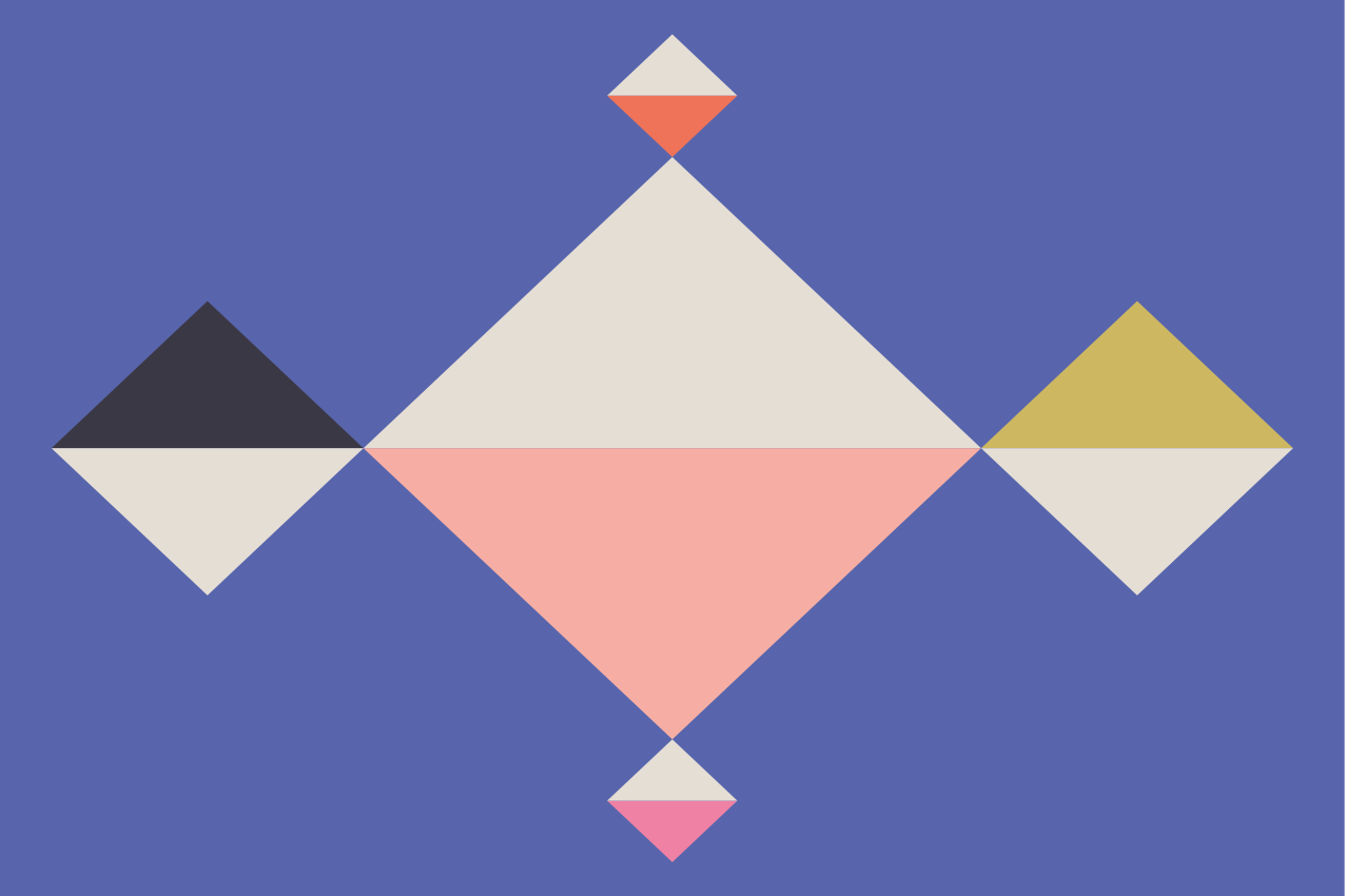 Tischset modern geometrische farbsquares - TenStickers