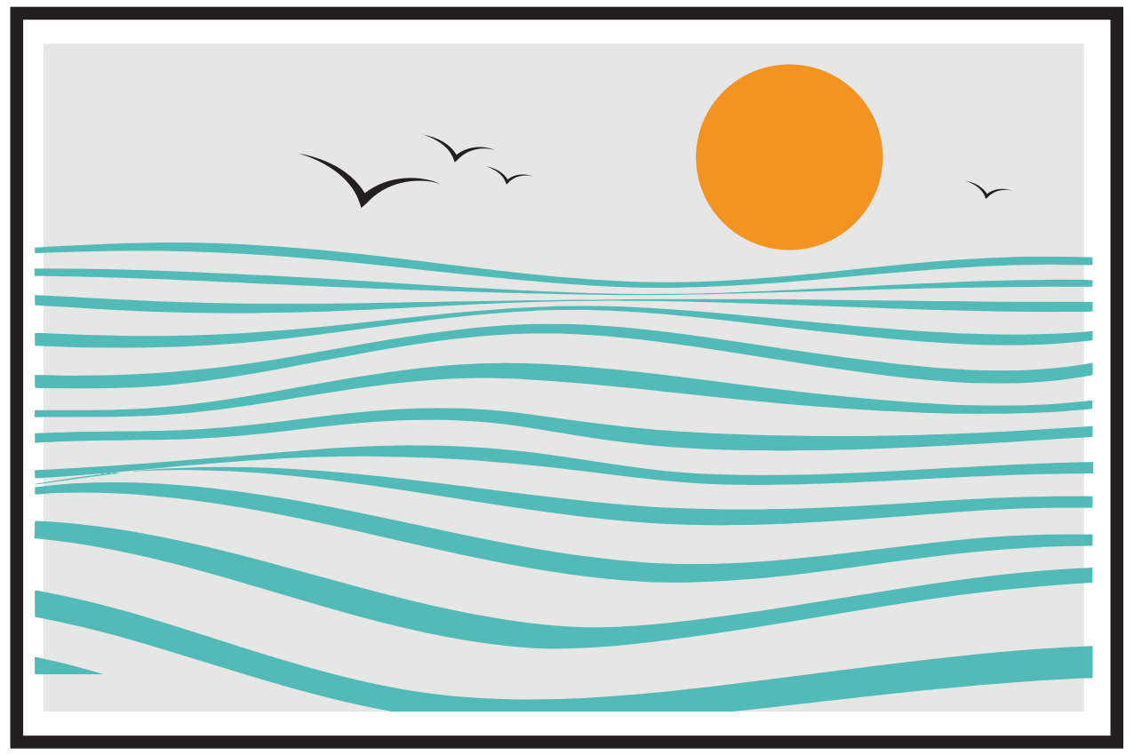 Tischset modern im stilvollen wellen-design - TenStickers