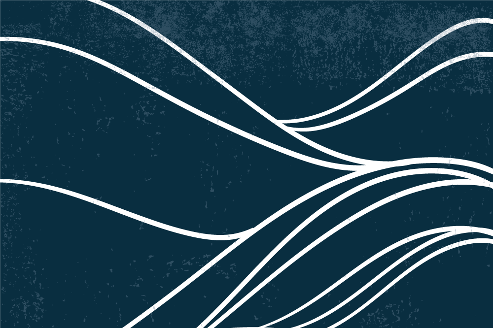 Tischset modern mit elegantem wellenmuster - TenStickers