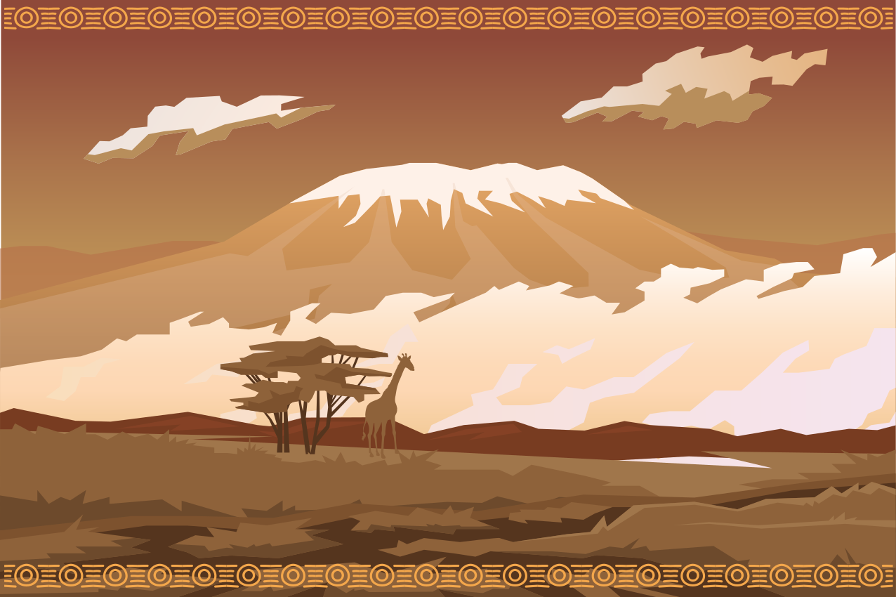 Tischsets originell majestätische berglandschaft - TenStickers