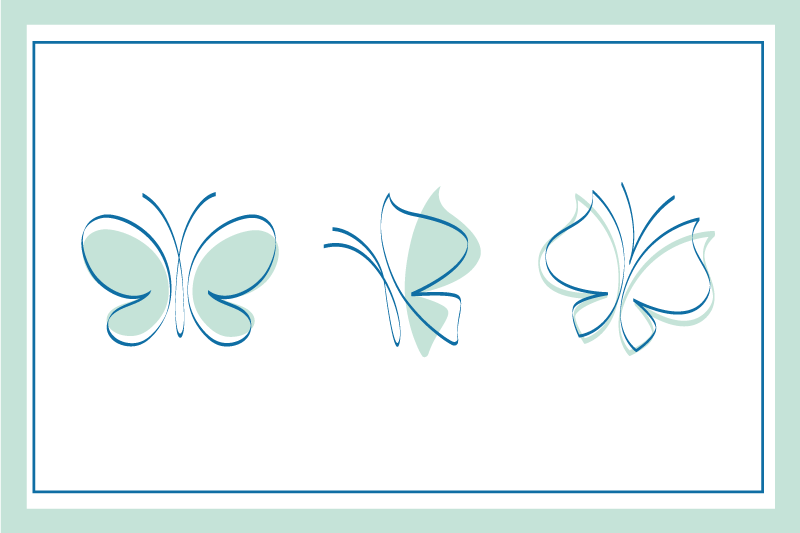 Tischsets originell mit eleganten schmetterlingen - TenStickers