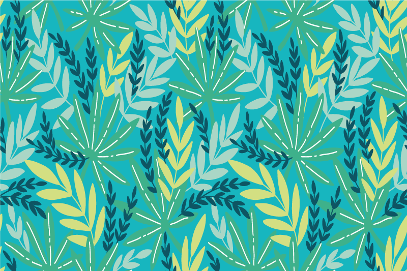 Tischsets originell mit blättrigem botanischen muster - TenStickers