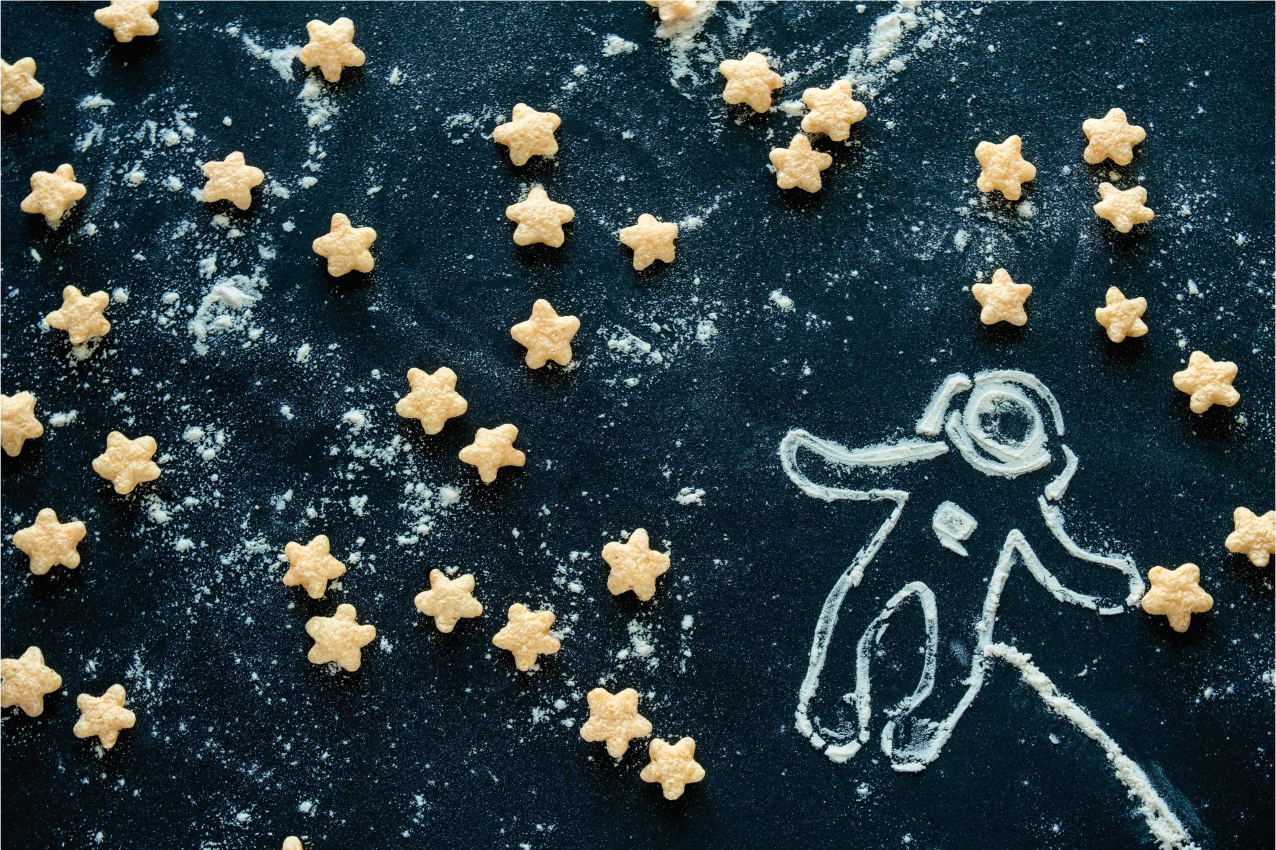 Tischset kinder astronauten sternen szene - TenStickers