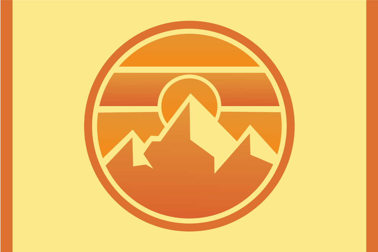 Tischset modern berg sonnenuntergang silhouette - TenStickers