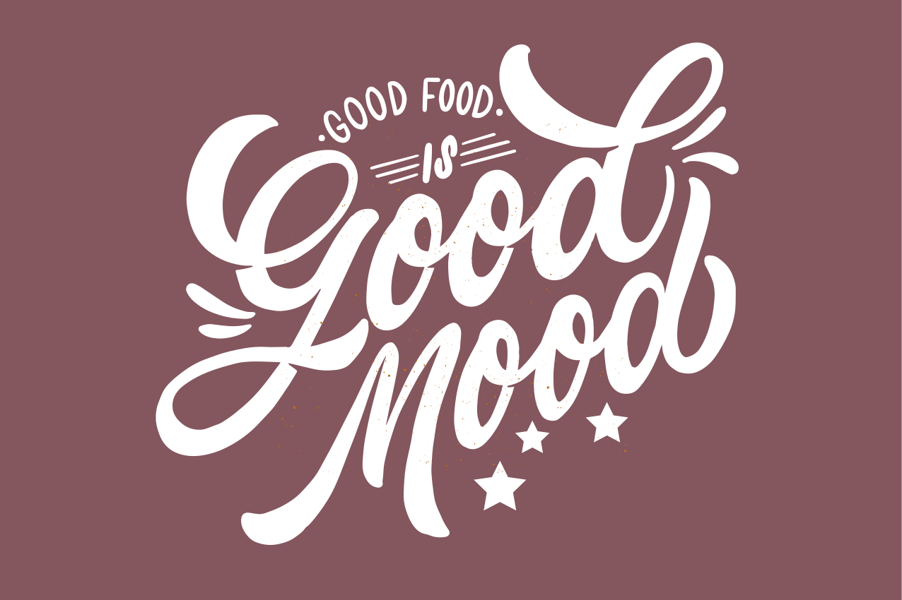 Tischset text gute laune beim essen - TenStickers
