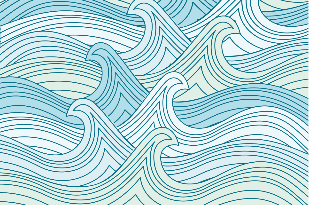 Tischset textur mit geschwungenem linienmuster - TenStickers