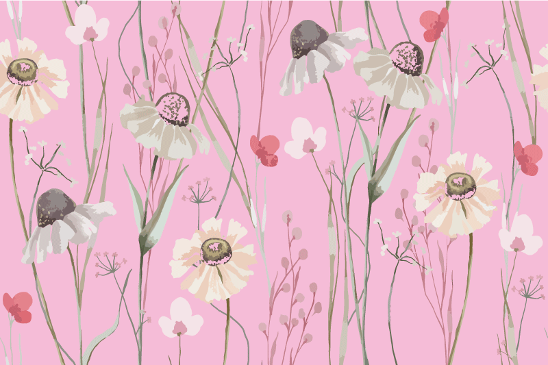 Tischsets originell Rosa pastellfarben Muster - TenStickers