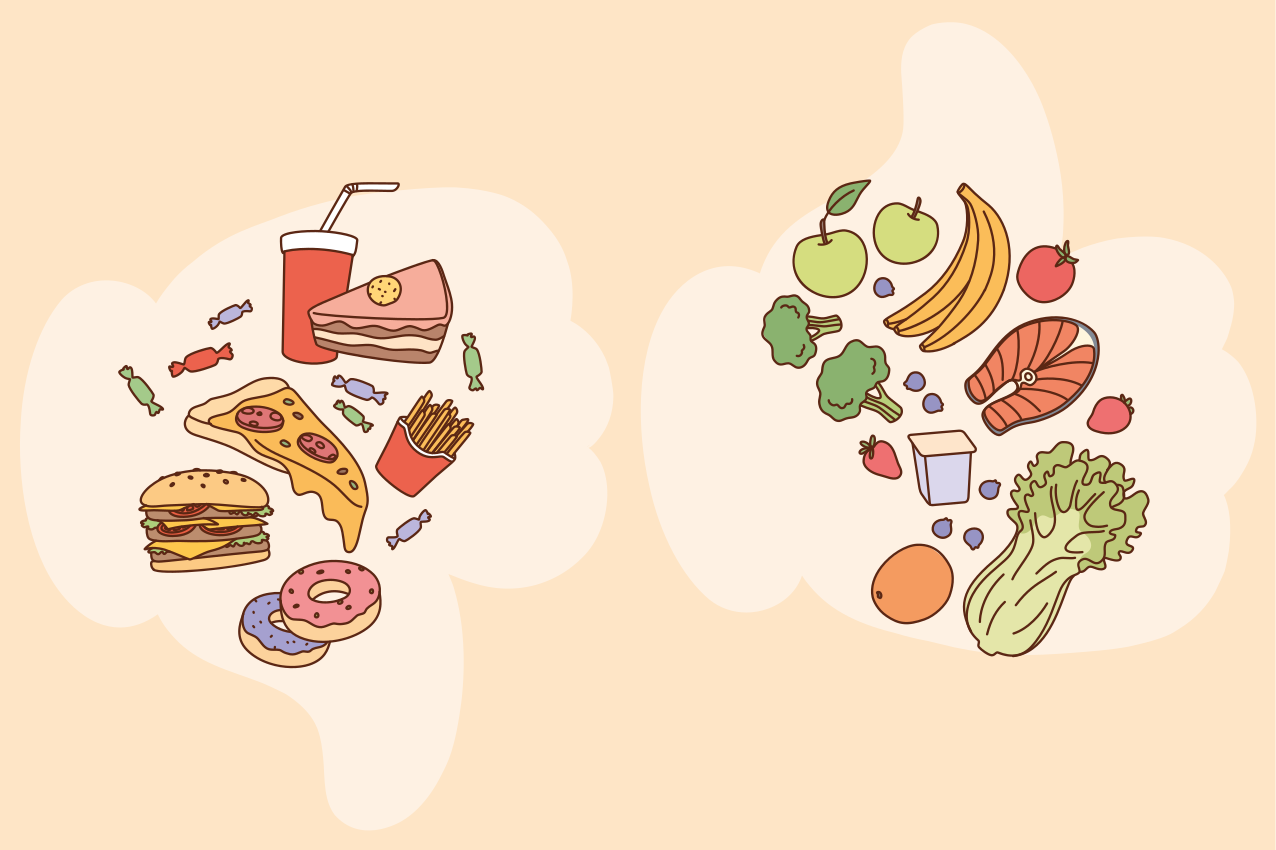 Tischset kinder mit essens-themenmotiven - TenStickers